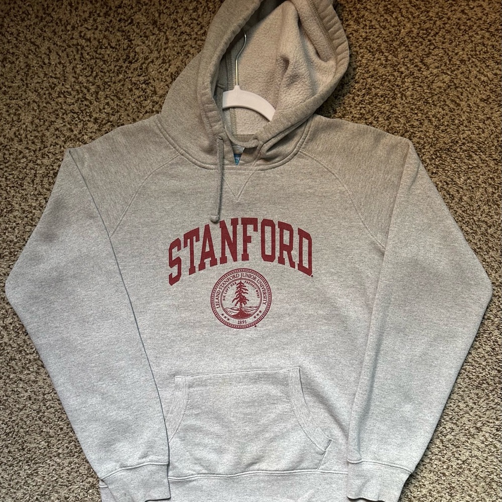 Champion Gray Hoodie with Red Print